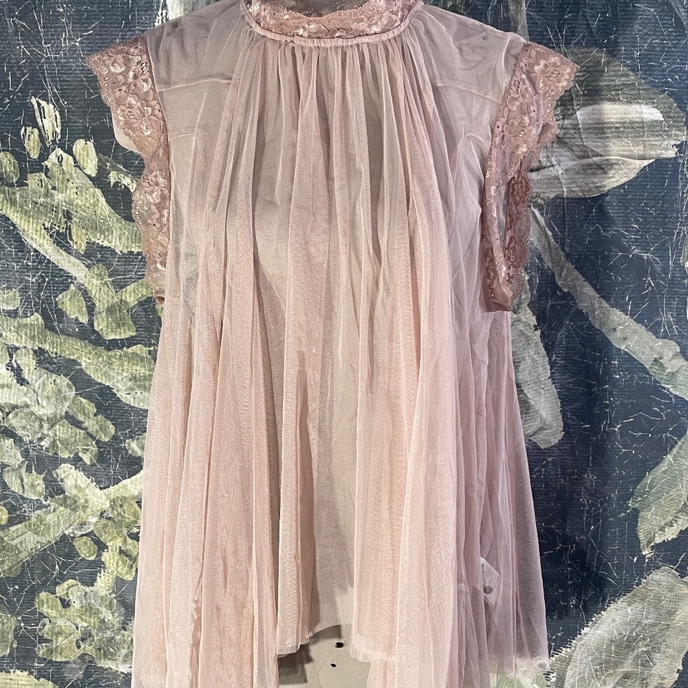 Anthropologie Godet Tulle Swing Top - Picture 5 of 6